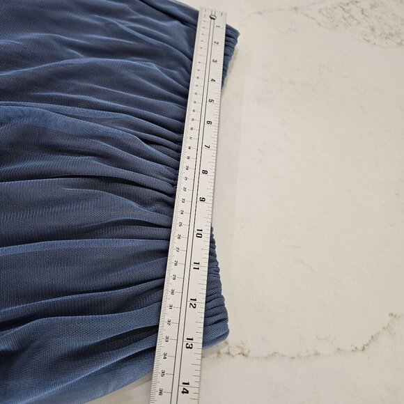 Talia Benson Italian Tulle Ruffled Tutu Skirt Blue Sz Small Medium Balletcore - Picture 6 of 9